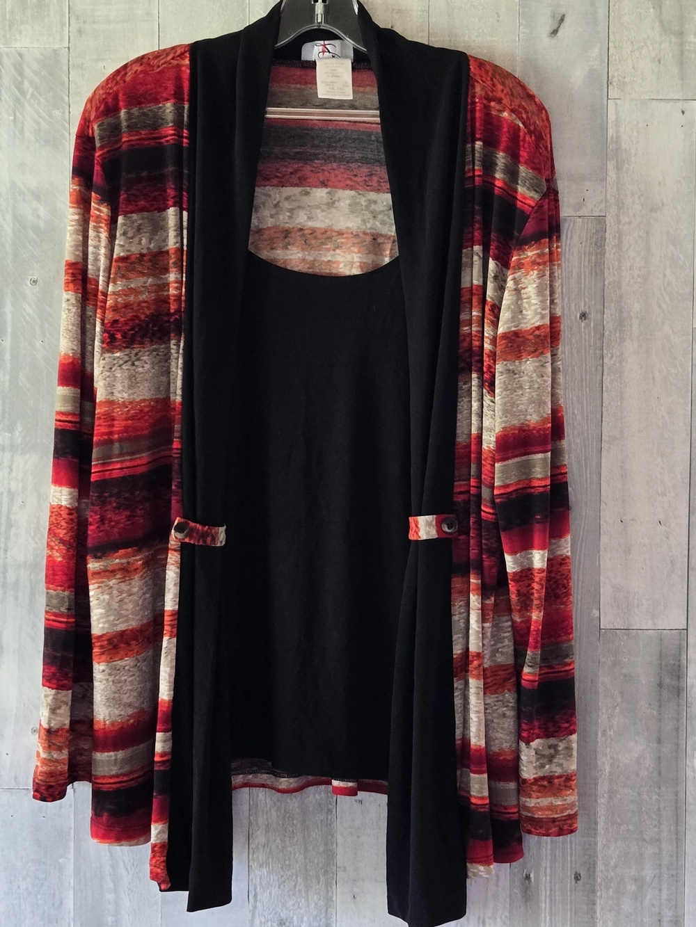 Libra Red, Taupe and Black Mix Earth tones Fooler Ladies XXL